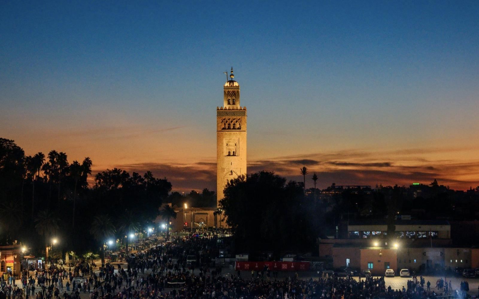 Koutoubia in Marrakech at dusk